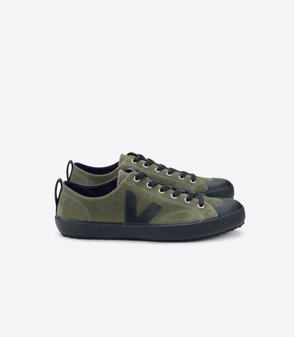 Veja Sneakers Womens - Nova Suede - Olive/Black - 4182XSAYC